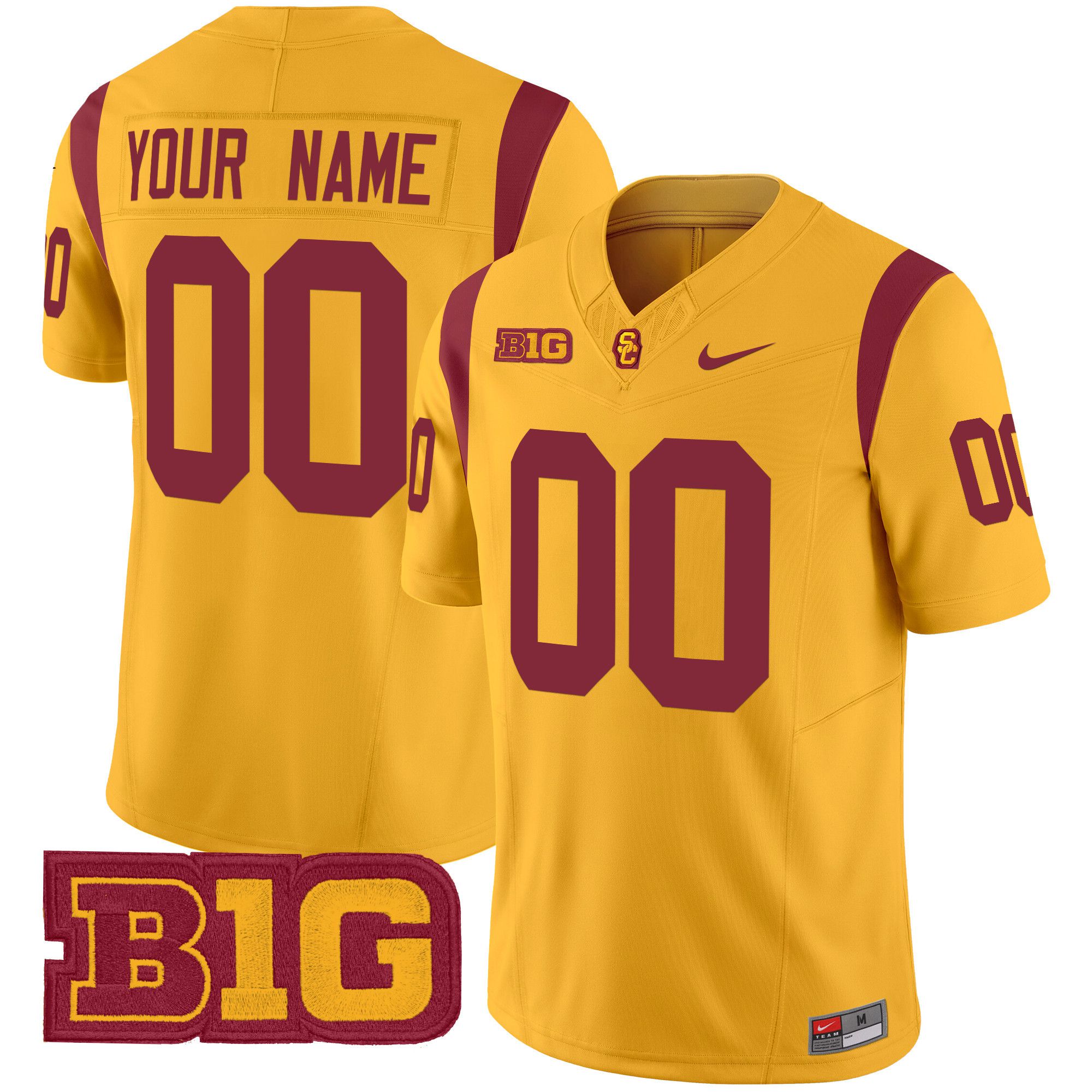 Men USC Trojans Yellow Nike 2024 Vapor Limited Custom NCAA Jersey->customized ncaa jersey->Custom Jersey